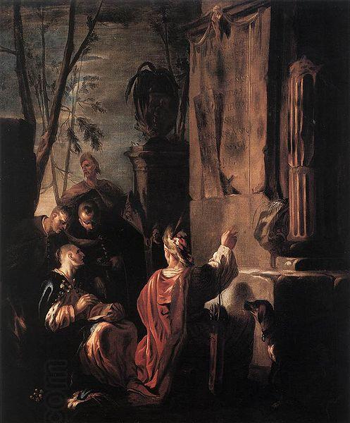 Johann Heinrich Schonfeldt Scythians at the Tomb of Ovid oil painting picture